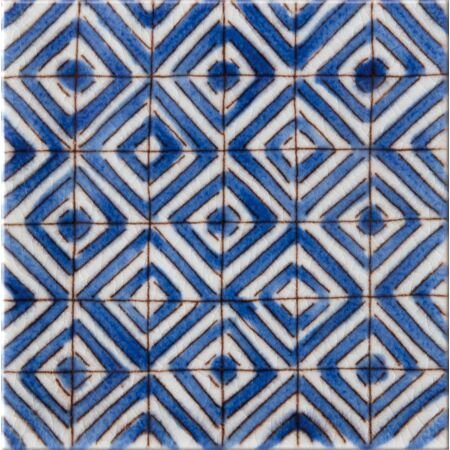 Lisbonne Blue Crackle Ceramic Tile 4x4