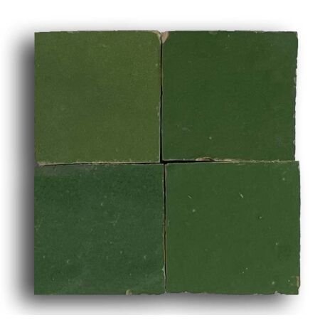 Moroccan Zellige Green Olive 4x4