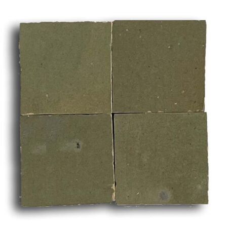 Moroccan Zellige Army Green 4x4