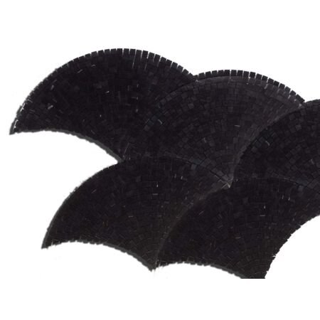 Noir Sahara Marble Fan Mosaic