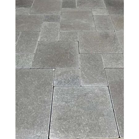 Grey Foussana Limestone Tumbled Versailles Pattern (Full Container Only)