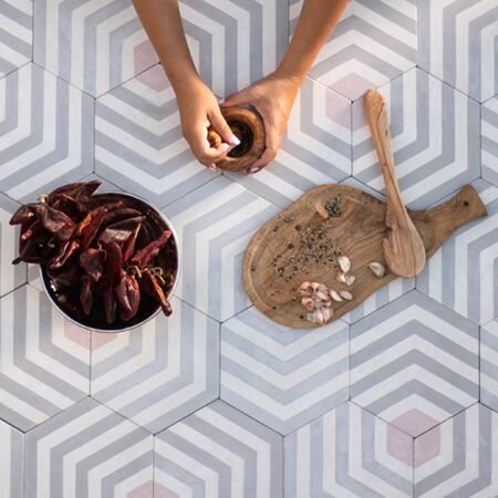Medina Dimensions Hexagon Cement Tiles 