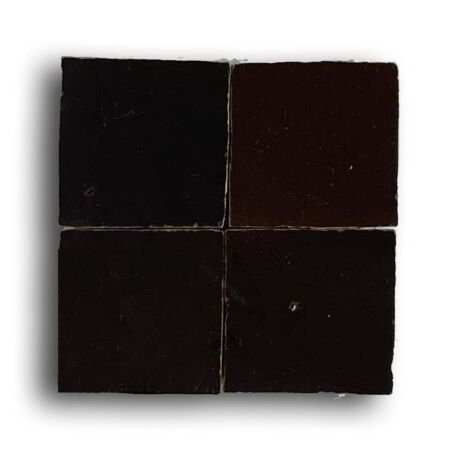 Moroccan Zellige Chocolate Brown 4x4