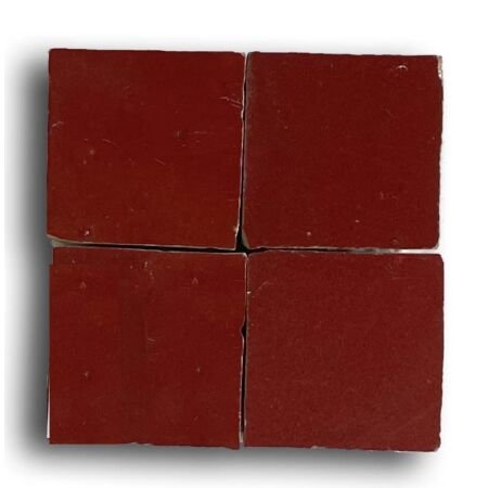 Moroccan Zellige Deep Red 4x4