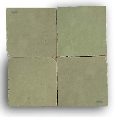 Moroccan Zellige Pearl Green 4x4
