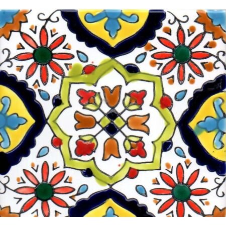 Tunisian Artisanale Houda Retro 6x6 Ceramic Tile 