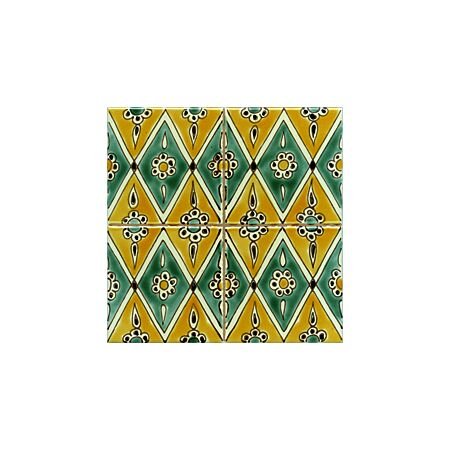 Marrakech Tunisia Handpainted Ceramic Tile