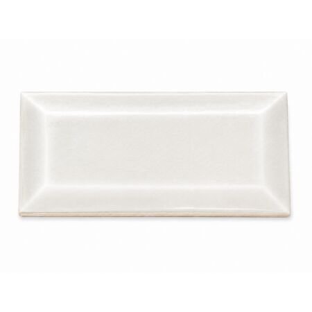 Modern Beveled Edge Subway Tile 3x6 Crackled White