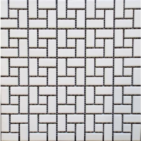 Pro Matte White and Matte White Dot Pinwheel Mosaic