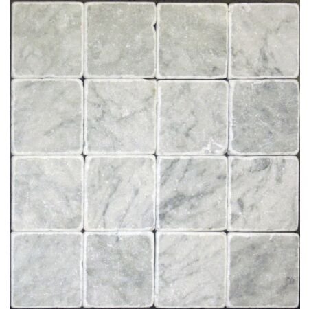 Bianco Carrara Tumbled Tile 4x4