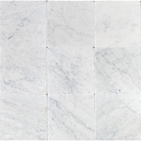 Bianco Carrara Tumbled Marble Tile 12x12
