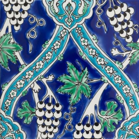 DAMAS BLEU Ceramic Tile 8x8