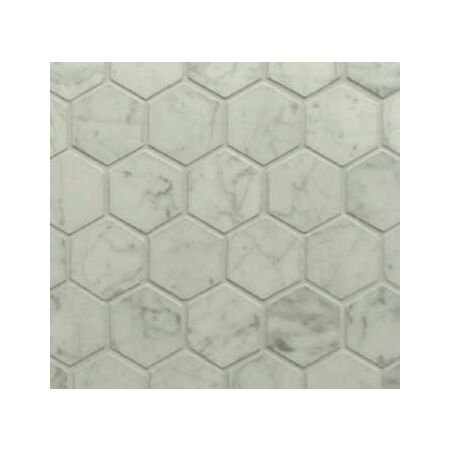 Bianco Carrara Hexagon 2 inch Honed