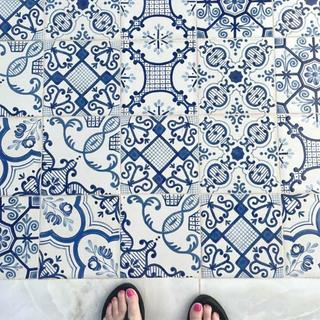 Blue and White  