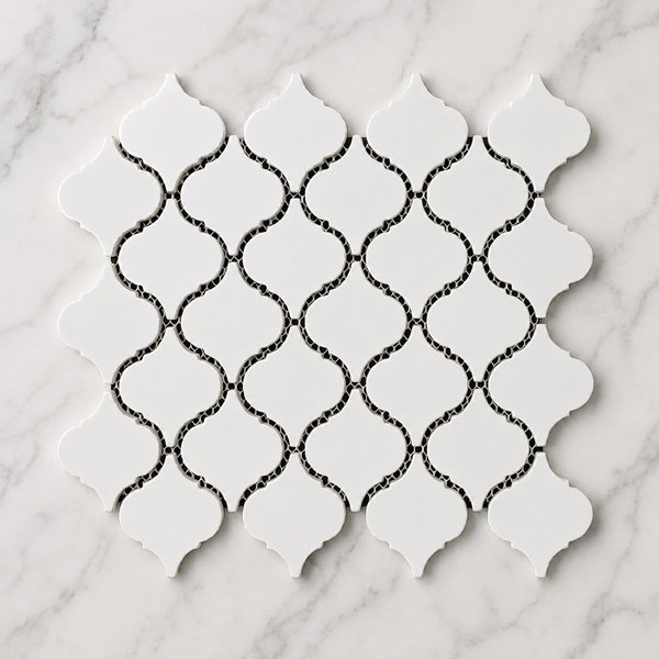 Glazed arabesque and lantern mosaic tiles