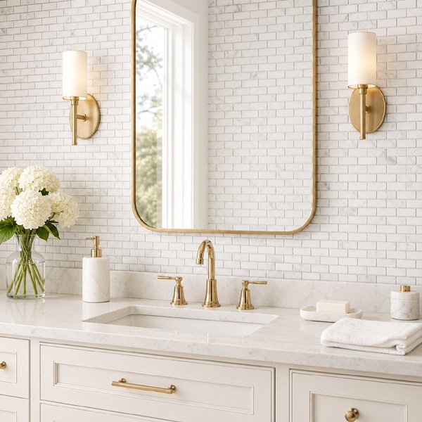 Brick marble mosaic tile