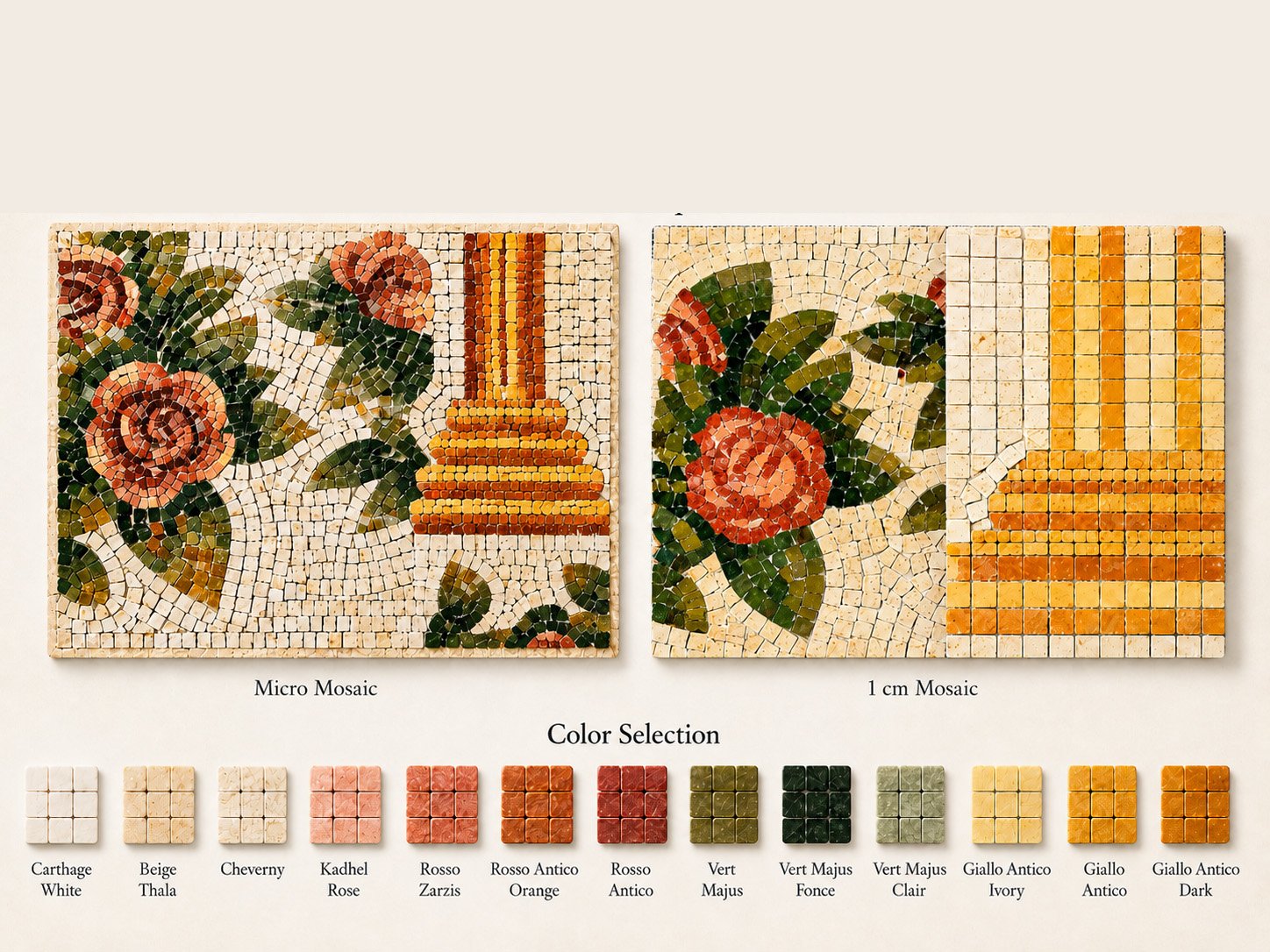 Zellige color and motif approval board