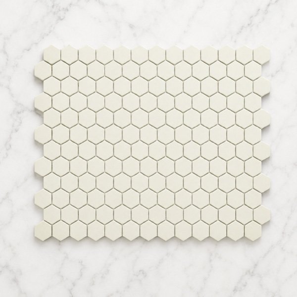 Unglazed porcelain hexagon mosaic tiles